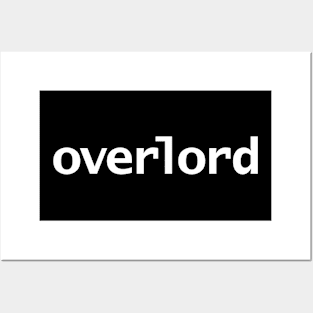 Overlord Typography White Text Posters and Art